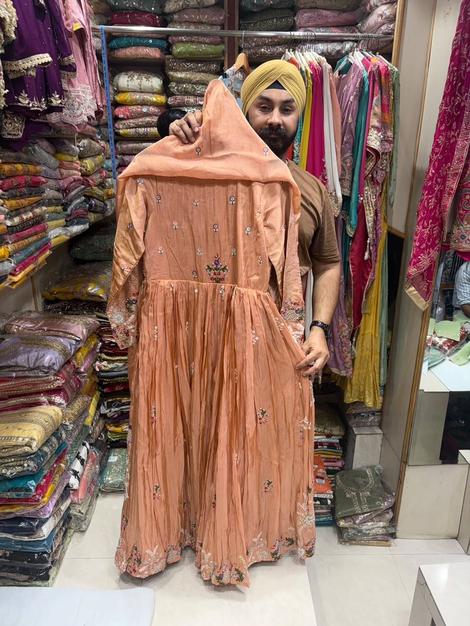 Luxury Gown Dress Heavy Beads Work