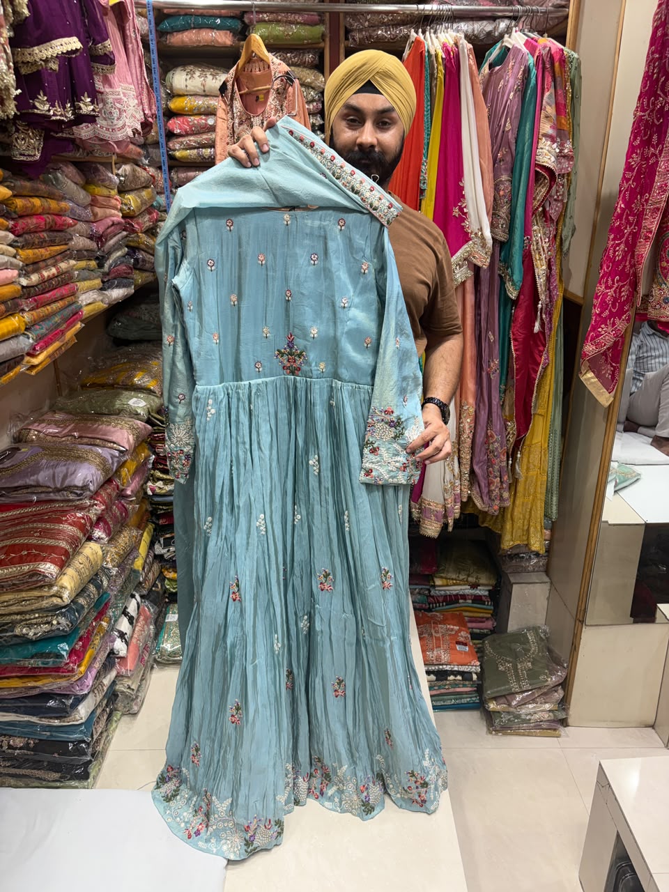 Luxury Gown Dress Heavy Beads Work
