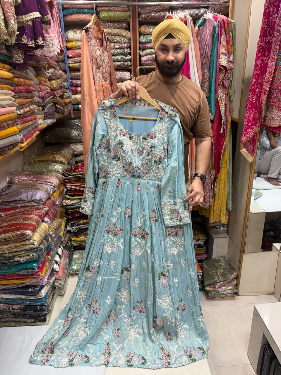 Luxury Gown Dress Heavy Beads Work