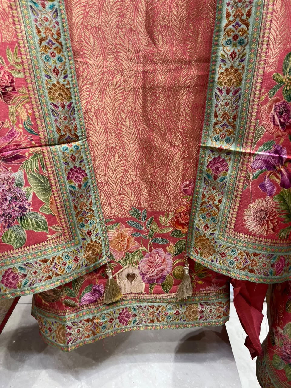 Luxury Banarasi Jacquard Positin Print - New