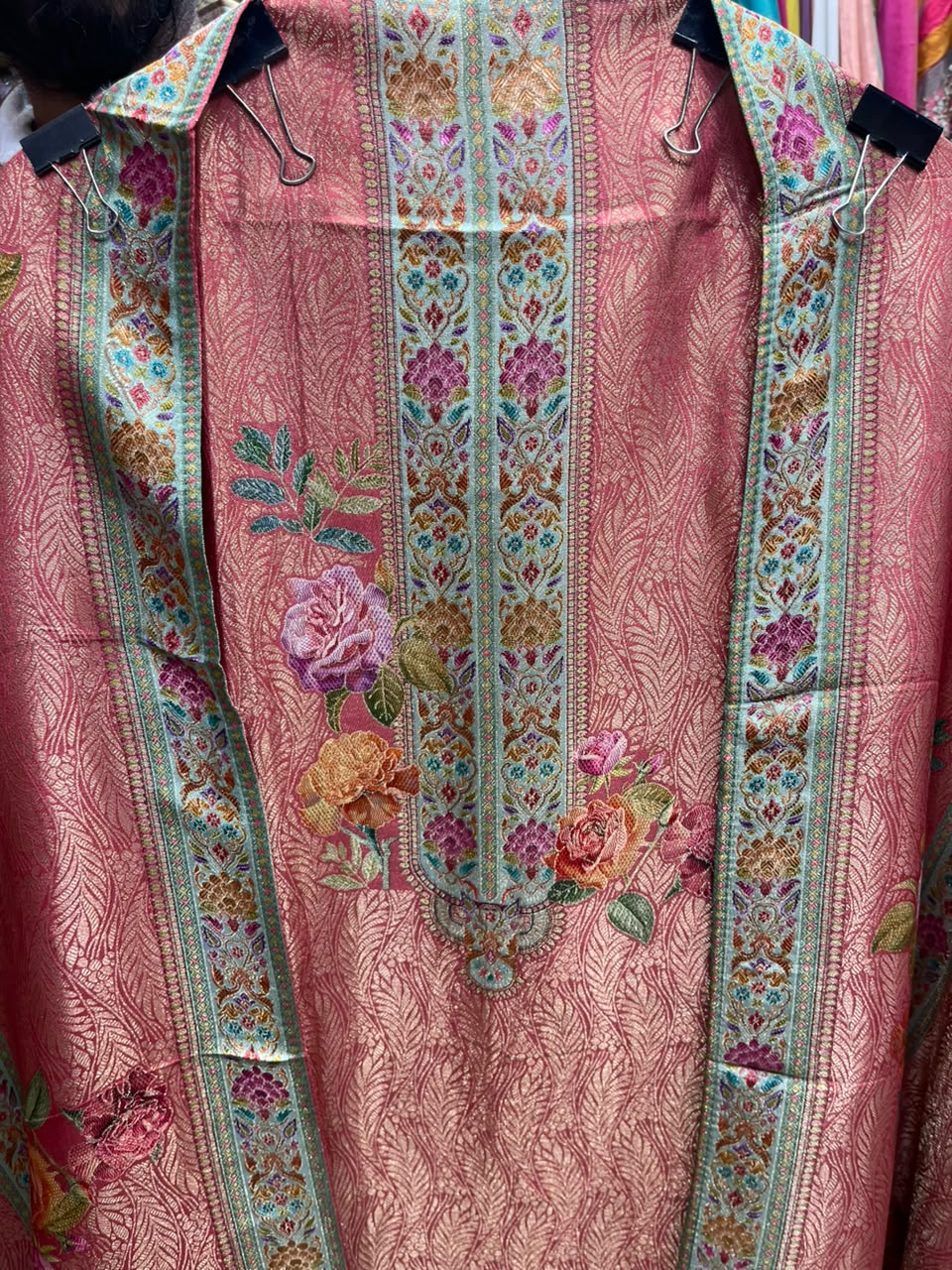 Luxury Banarasi Jacquard Positin Print - New
