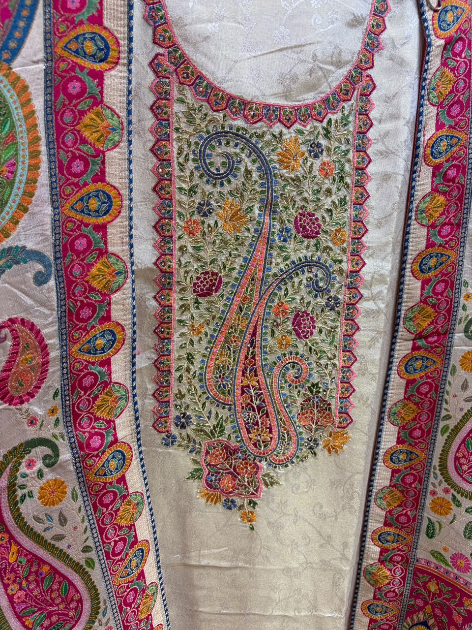 Premium Shimmer Silk with Banarsi Weaving Dupatta - Contrast Edition