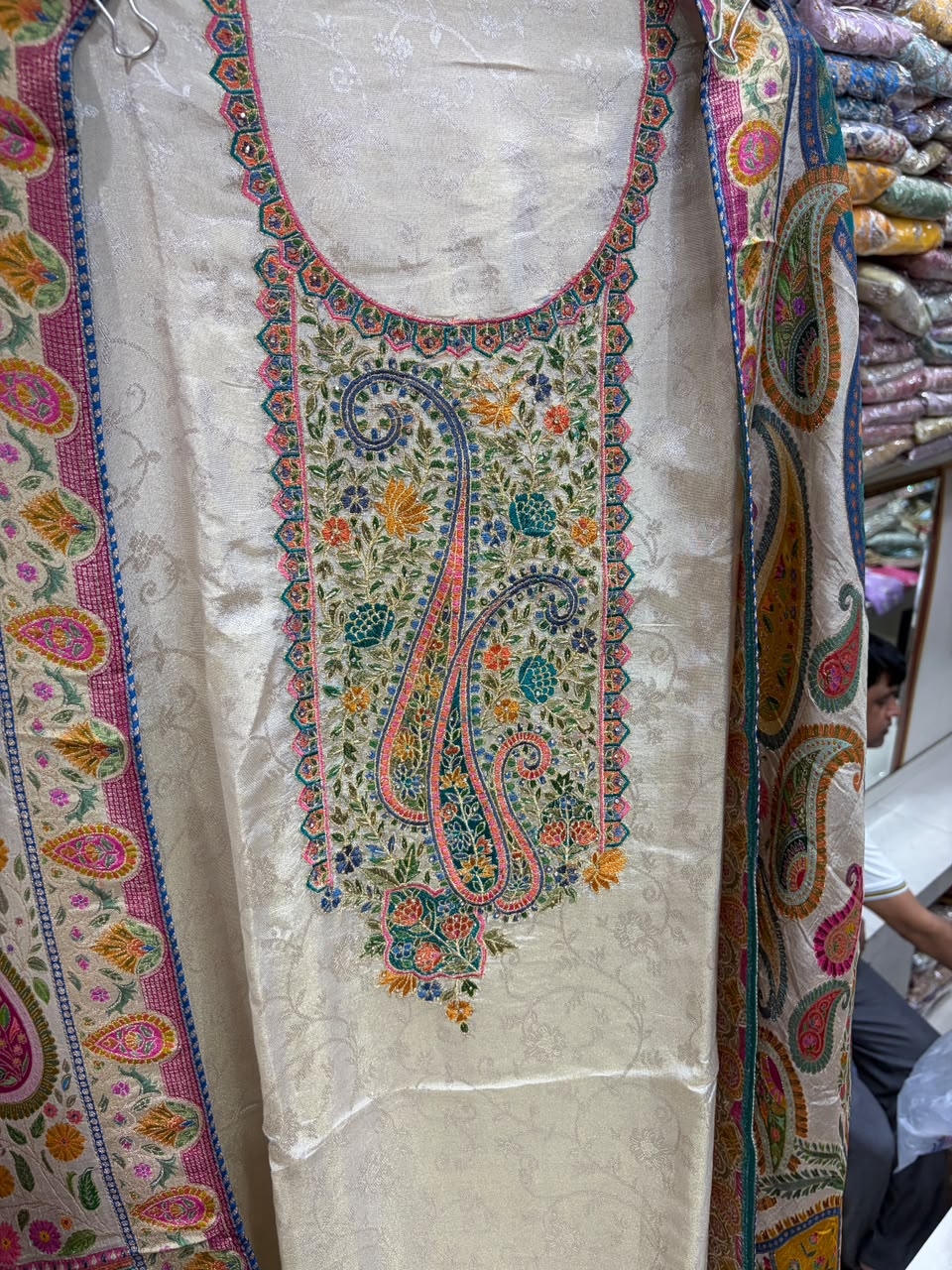 Premium Shimmer Silk with Banarsi Weaving Dupatta - Contrast Edition