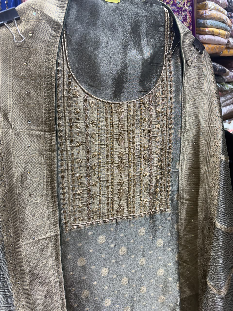 Classic Shimmer Dabka Statement Suits