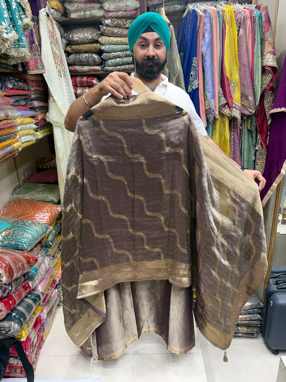 Classic Shimmer Dabka Statement Suits