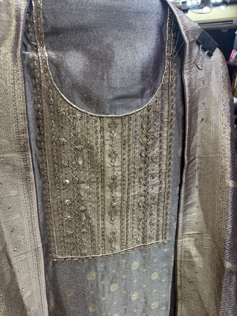 Classic Shimmer Dabka Statement Suits