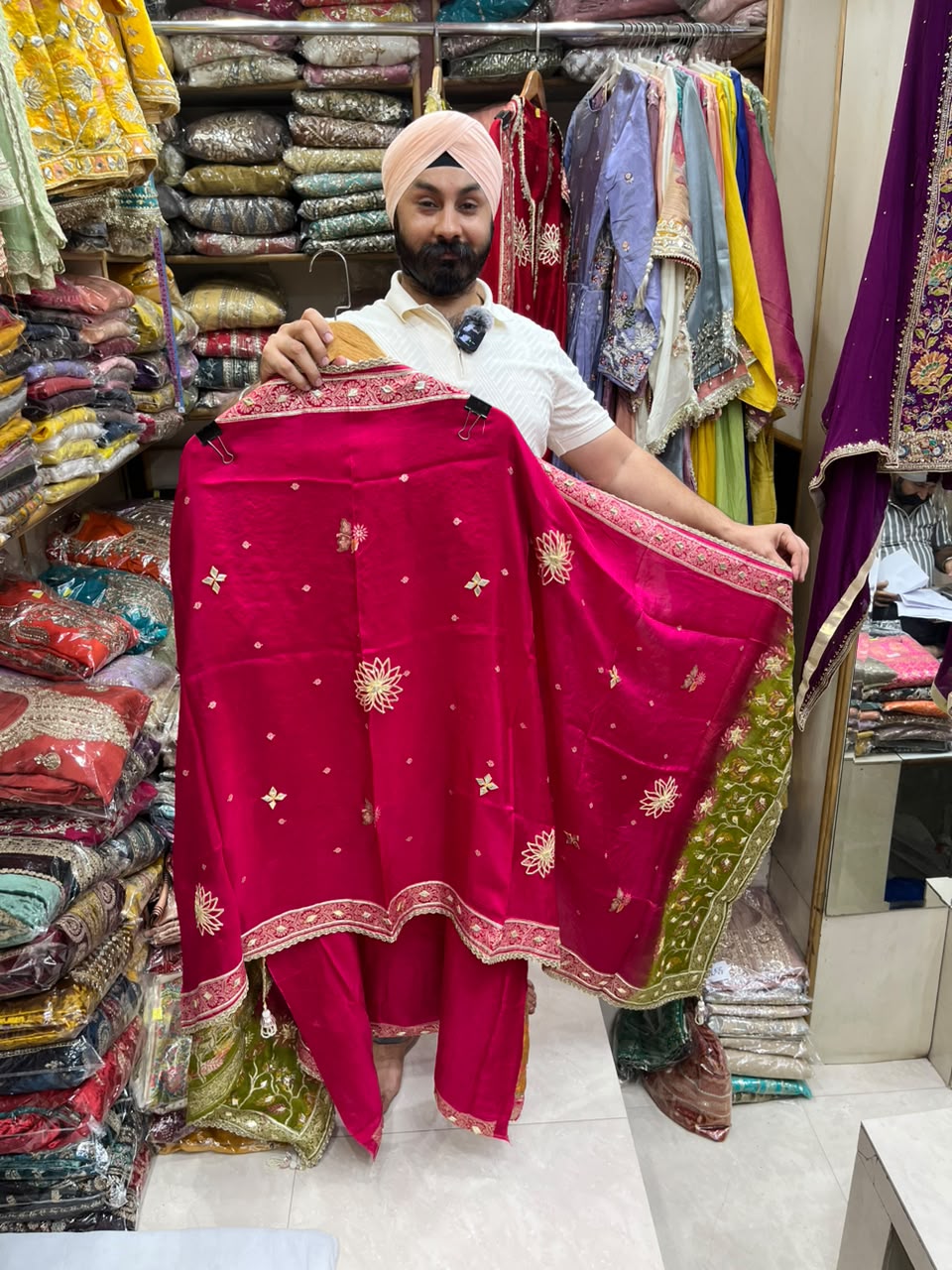 Exclusive Dola Silk Banarsi Gotta Patti Suits
