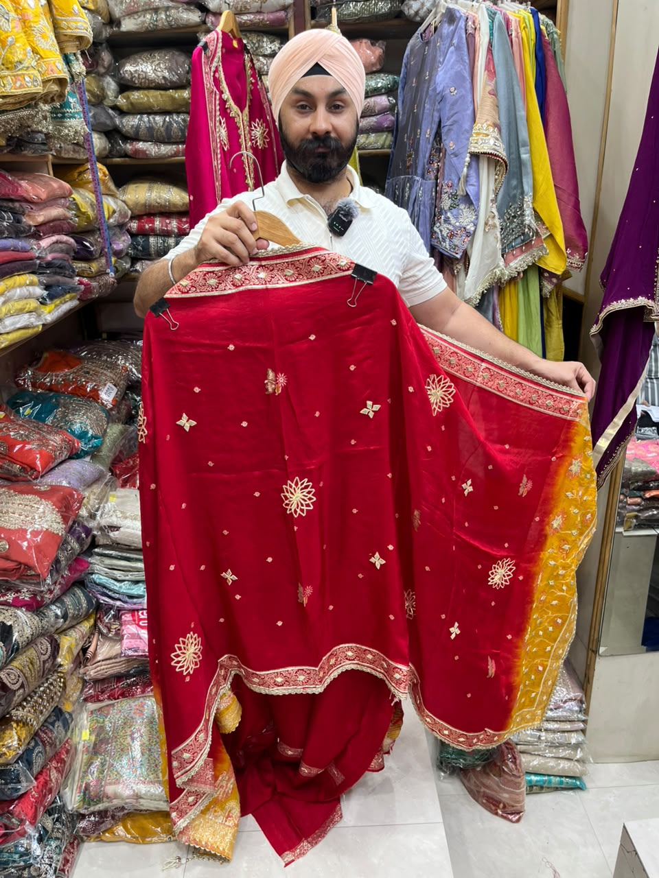 Exclusive Dola Silk Banarsi Gotta Patti Suits