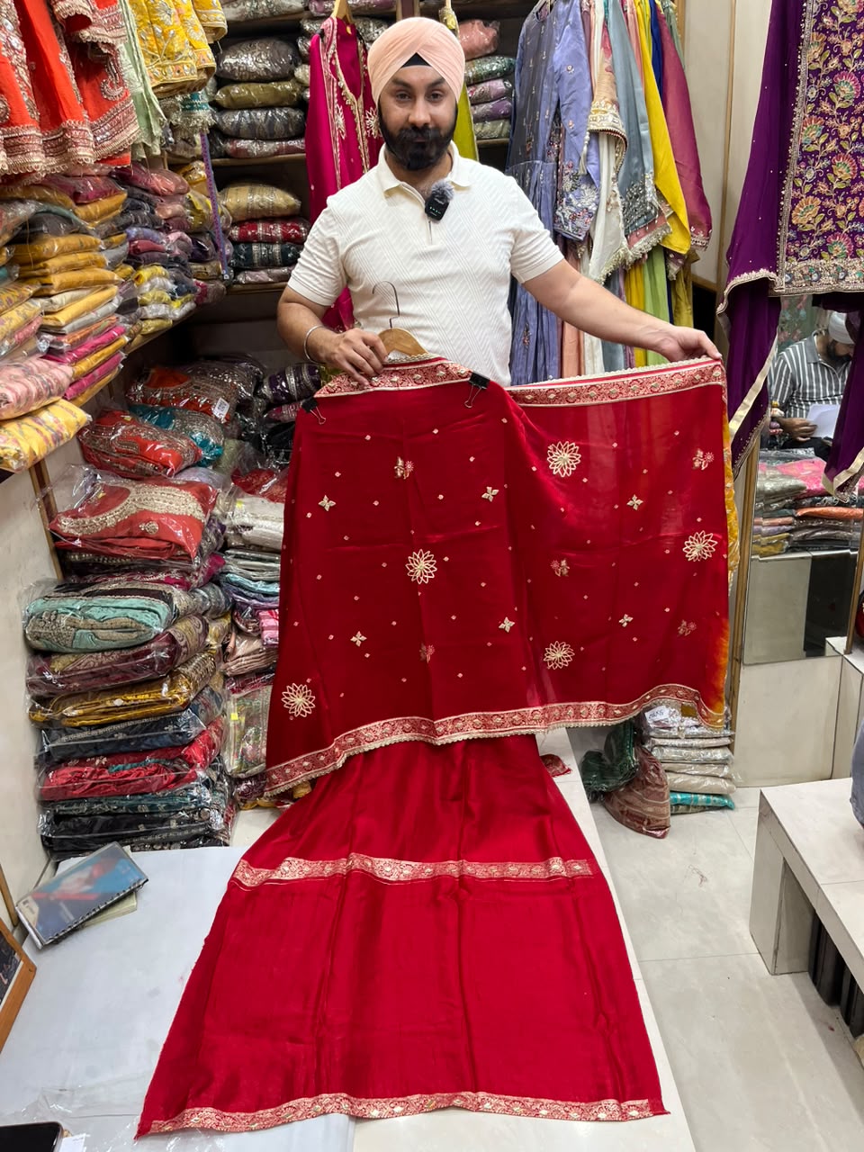 Exclusive Dola Silk Banarsi Gotta Patti Suits
