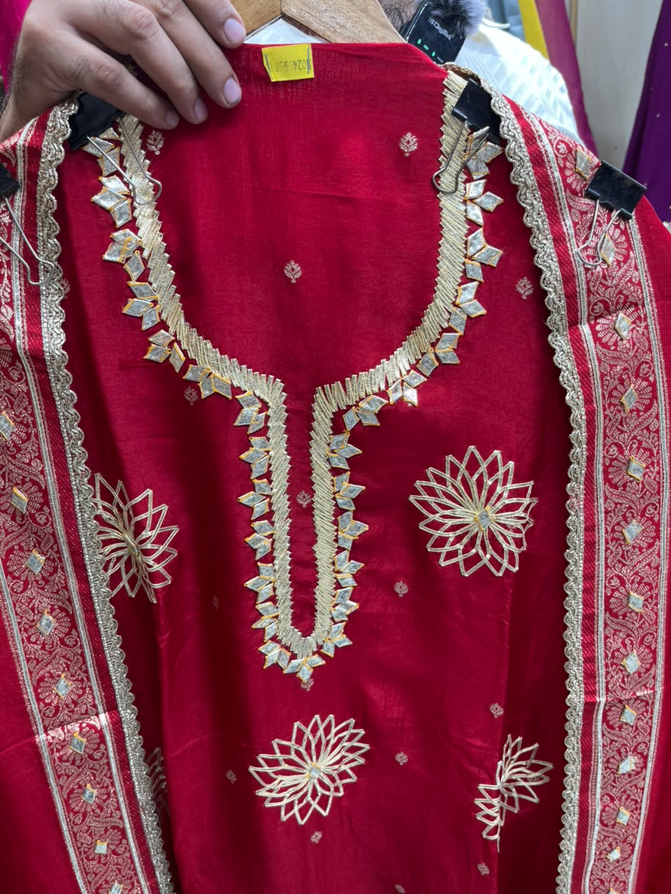 Exclusive Dola Silk Banarsi Gotta Patti Suits