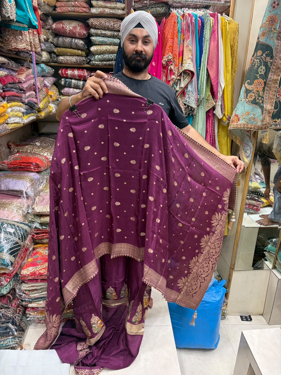 Dola Banarsi Bandhej Weaving Suits