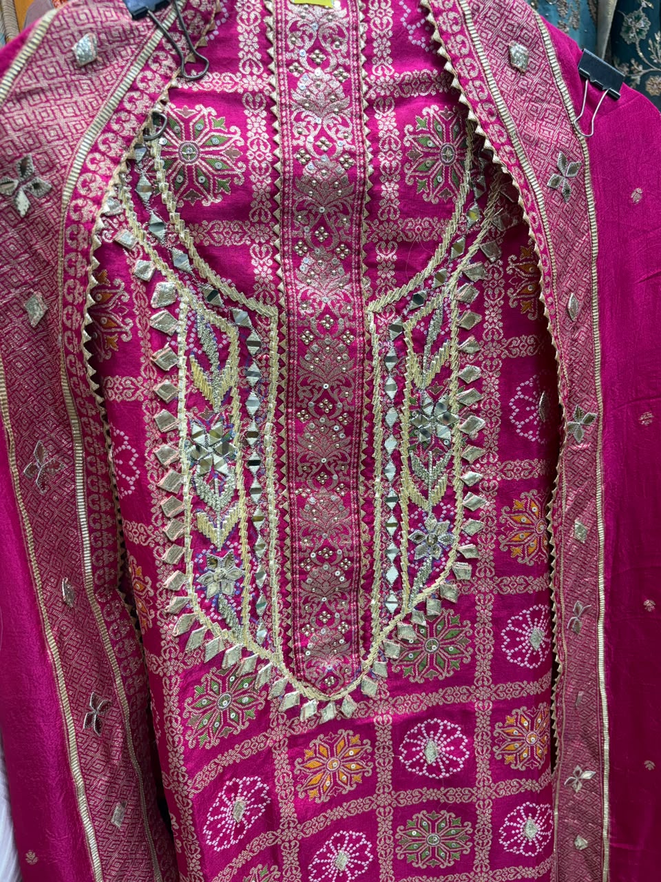 Traditional Bandhej Gotta & Mirror Suits