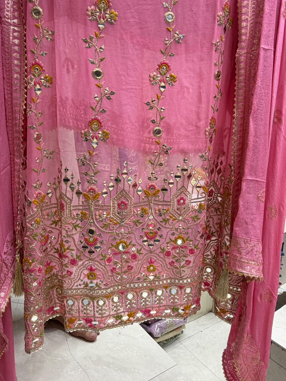 Pure Georgette Embroidered Fabric Style Suits