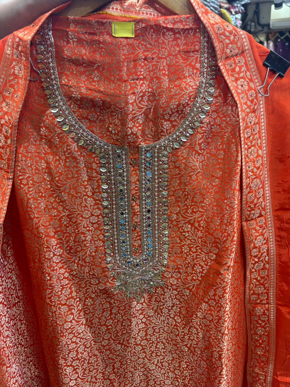 Kanjivaram Silk Heavy Mirror Neck - New Edition 3