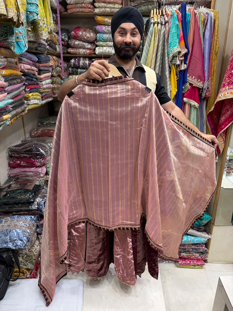 Latest Velvet Short Anarkali Suit Heavy Embellished