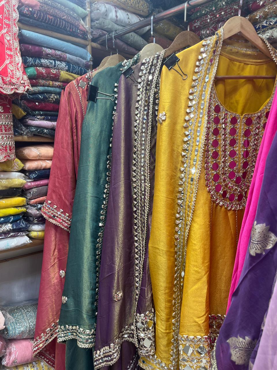 Mirror and Gotta patti Beautiful Dhoti Suits