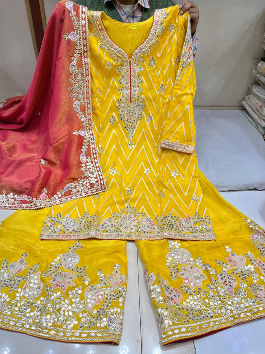 Beautiful Leather work  Sharara