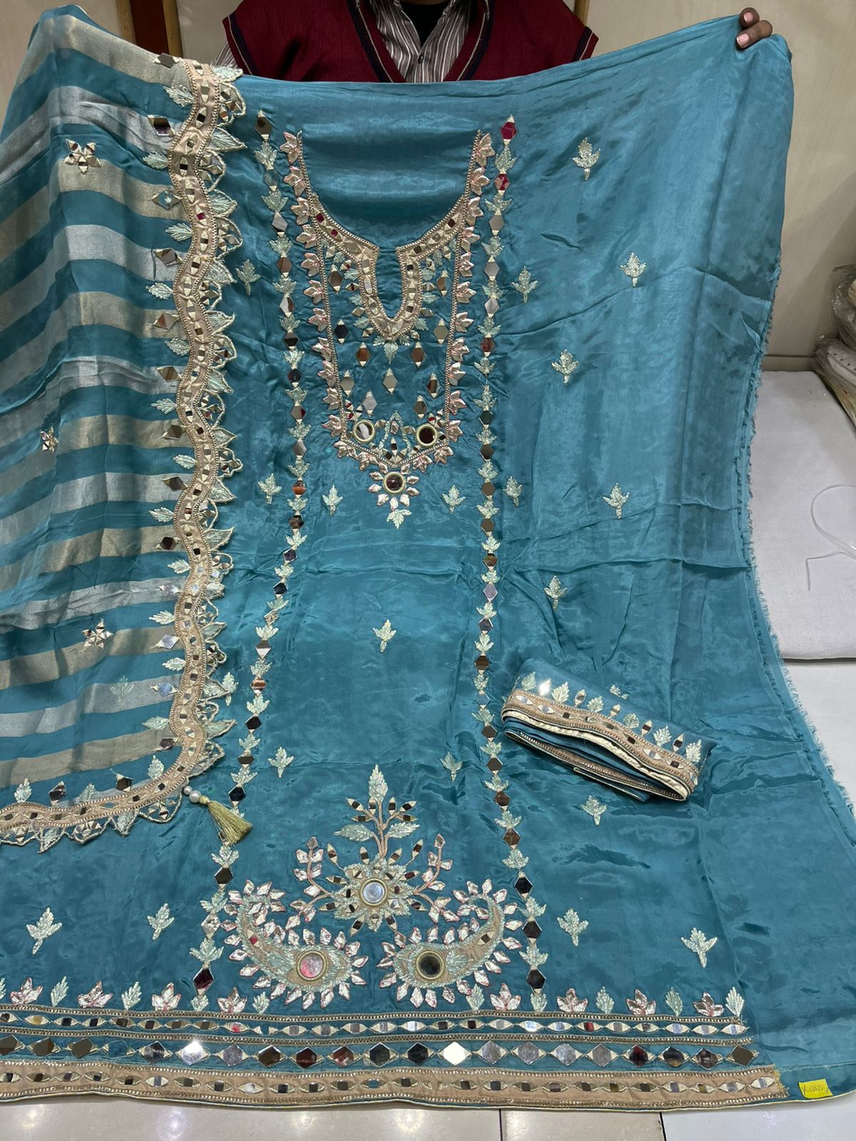 Designer Dupatta Mirror Suits