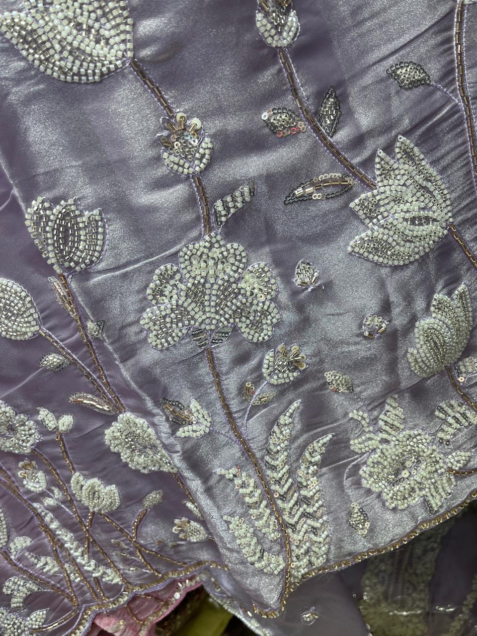 Pure Glass Tissue Handwork Suit