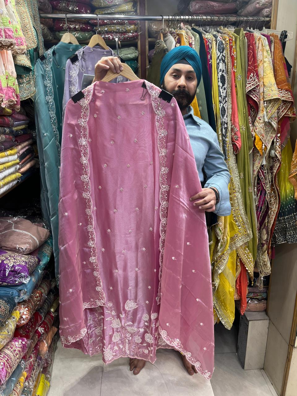 Pure Glass Tissue Handwork Suit