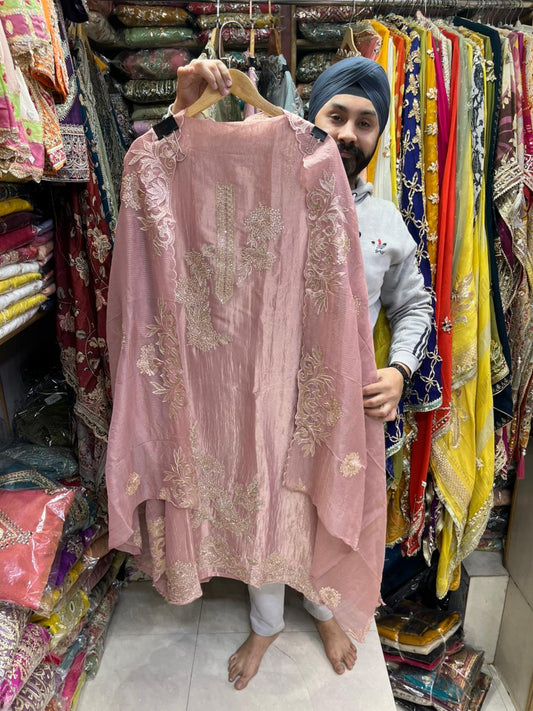 Crushed Shimmer Unstitched Suits