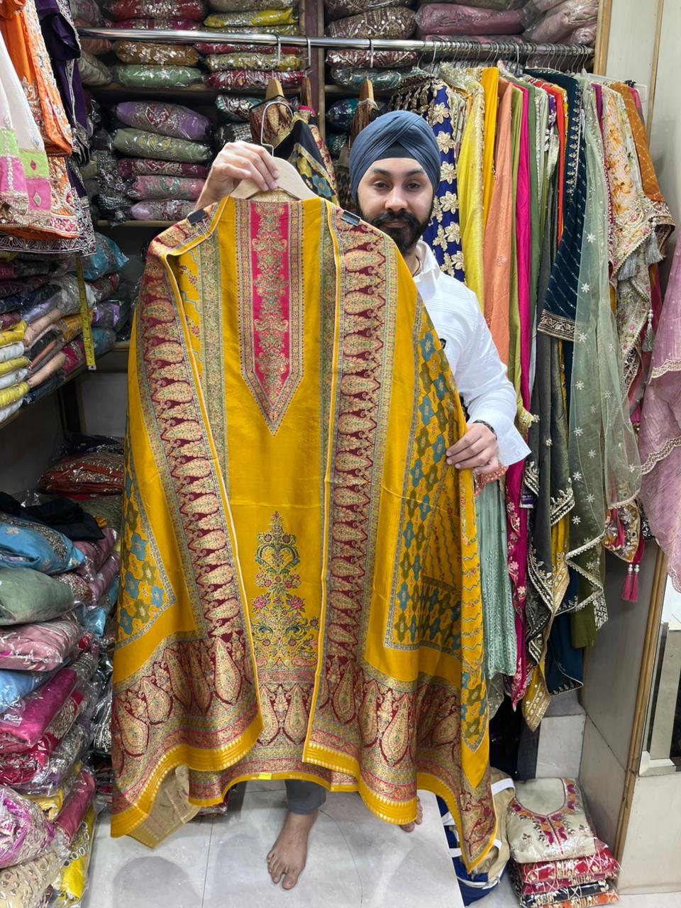 Pure Silk Jacquard Silk Position Prints