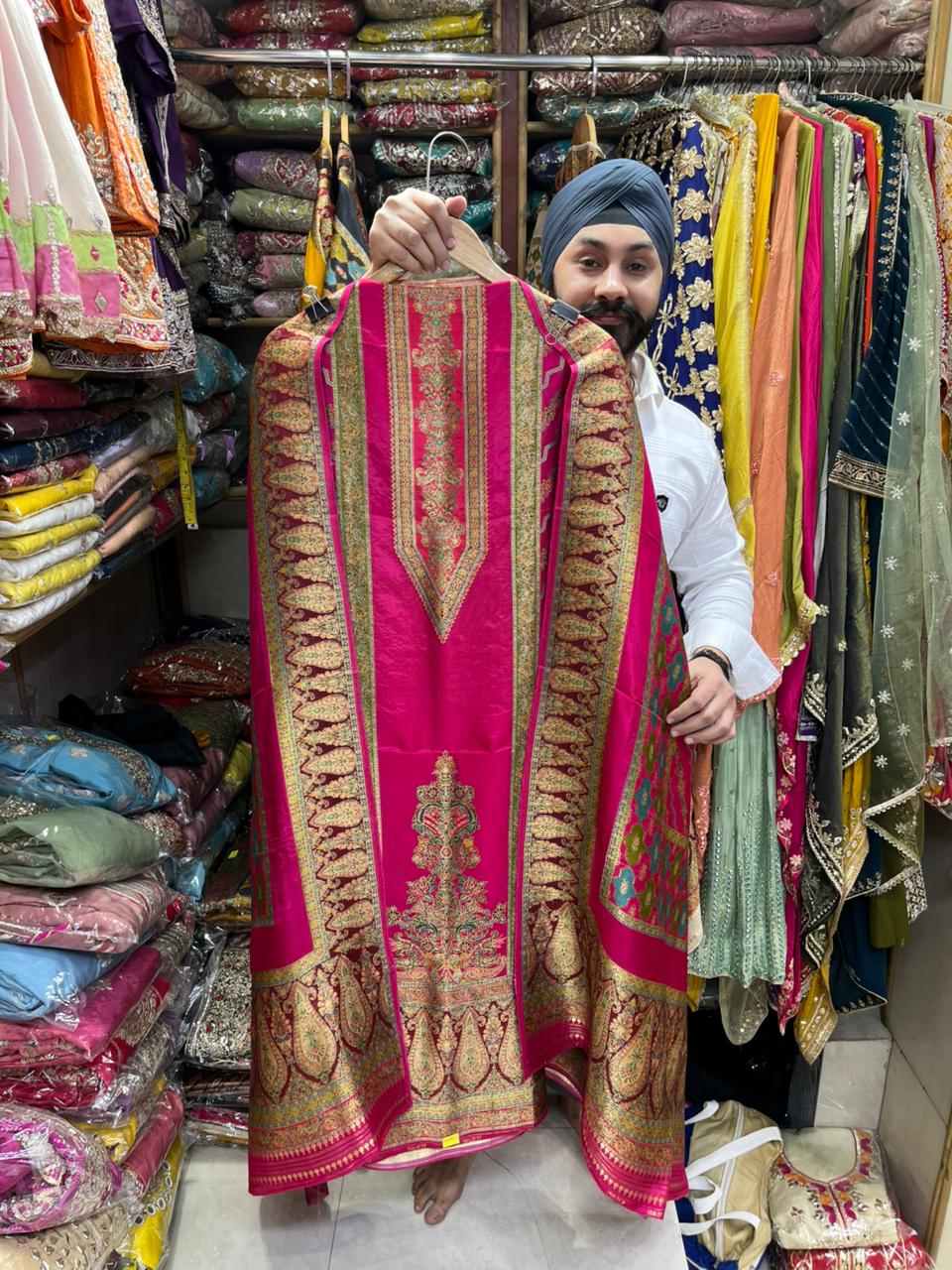 Pure Silk Jacquard Silk Position Prints