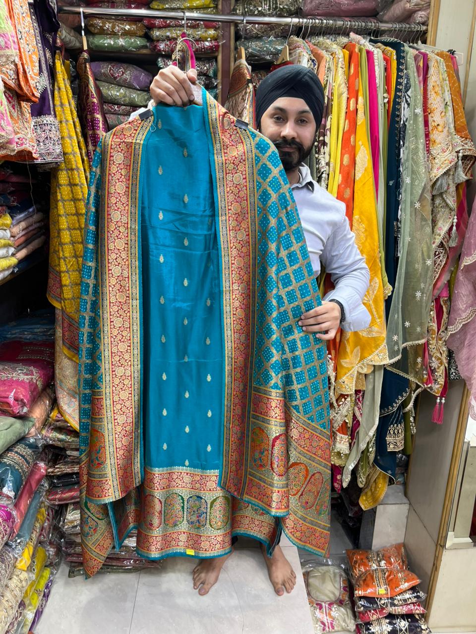 Pure Silk Position Print Bottom Work