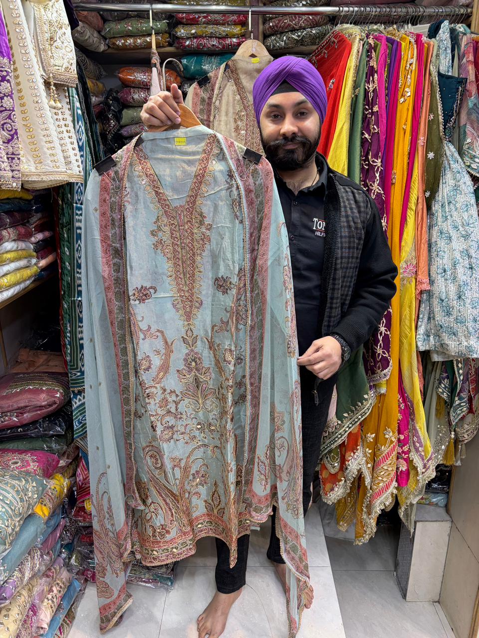 Soft Organza Silk Pakistani Floral Suits