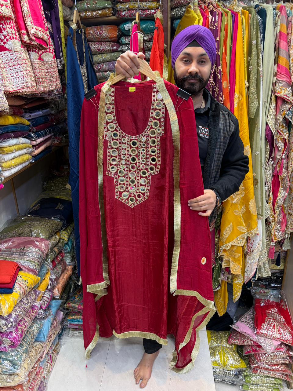 Opada Mirror Work Designer suit