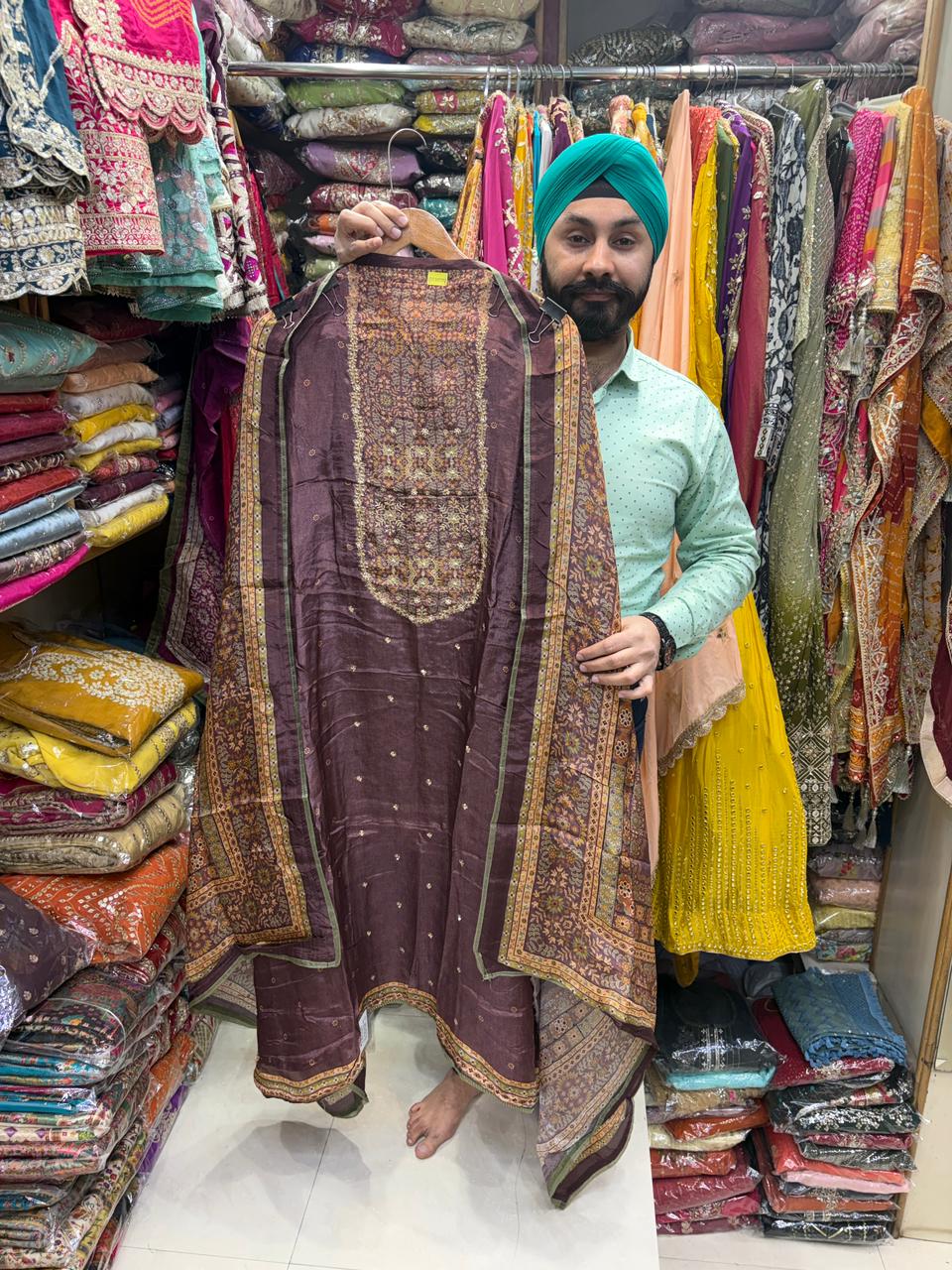 Opada Silk Beautiful Floral Suit