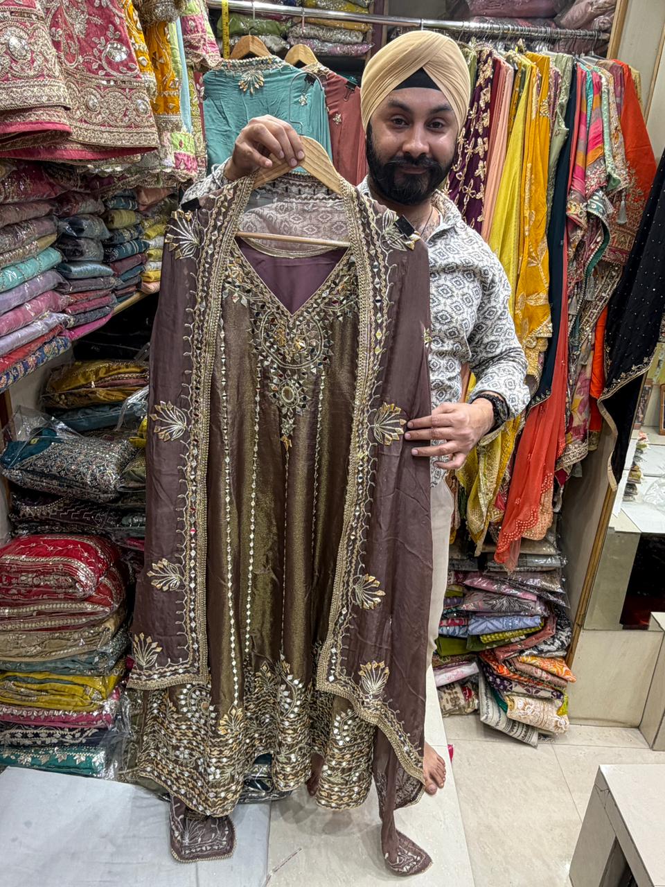 Hotseller Mirror Anarkali Suit