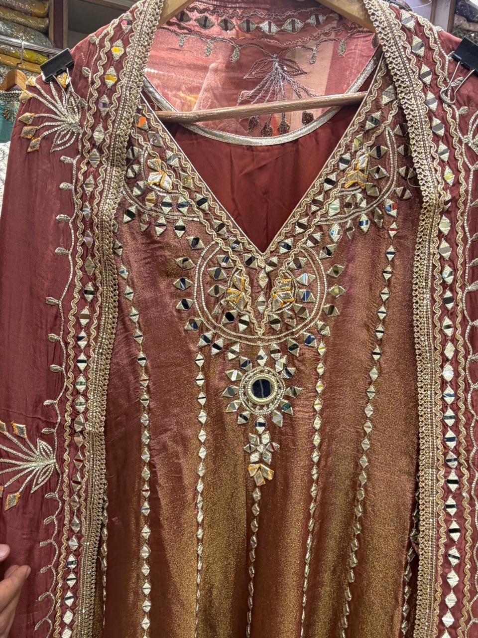 Hotseller Mirror Anarkali Suit
