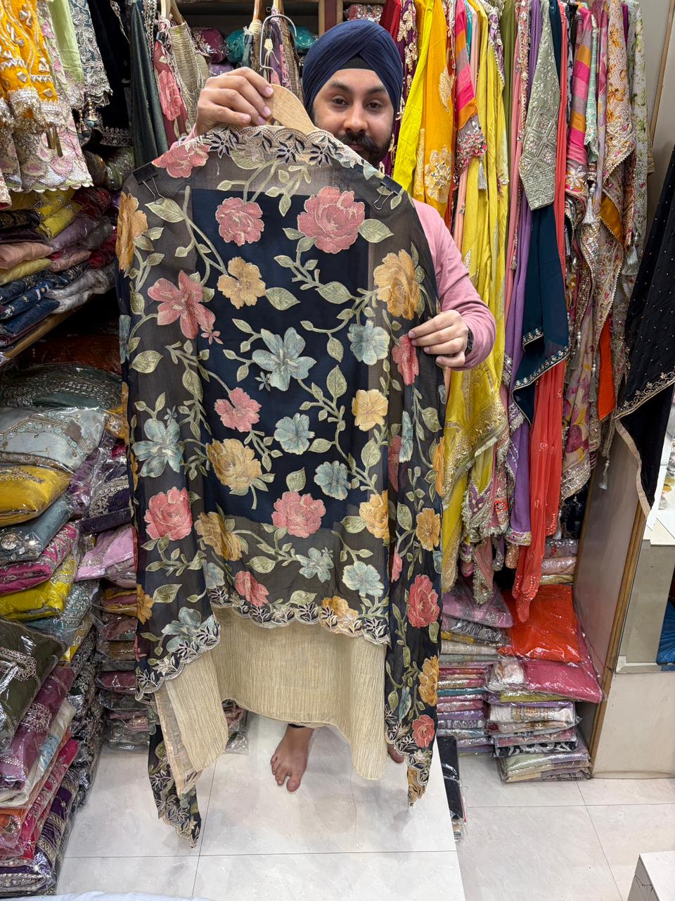 Ramazan Special Shimmer Pallachi Dupatta Suits