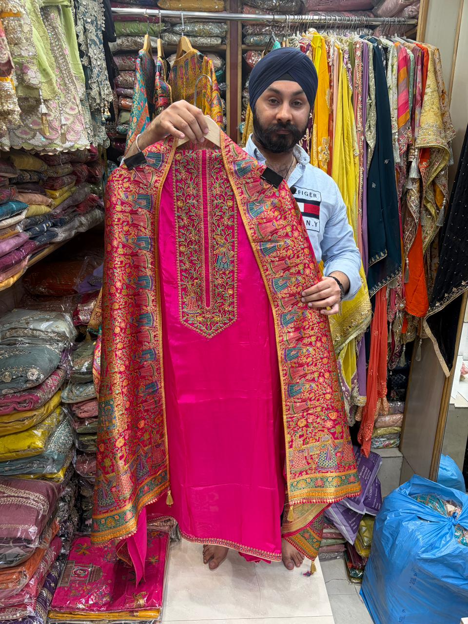 Banarasi Weaving Position Dupatta Organza Shirt