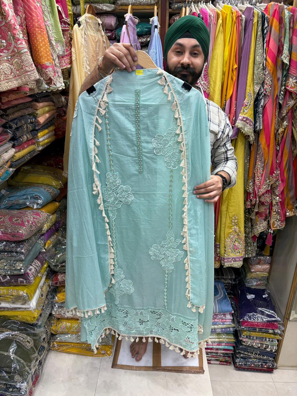 Mul Cotton Pakistani Applique Collection