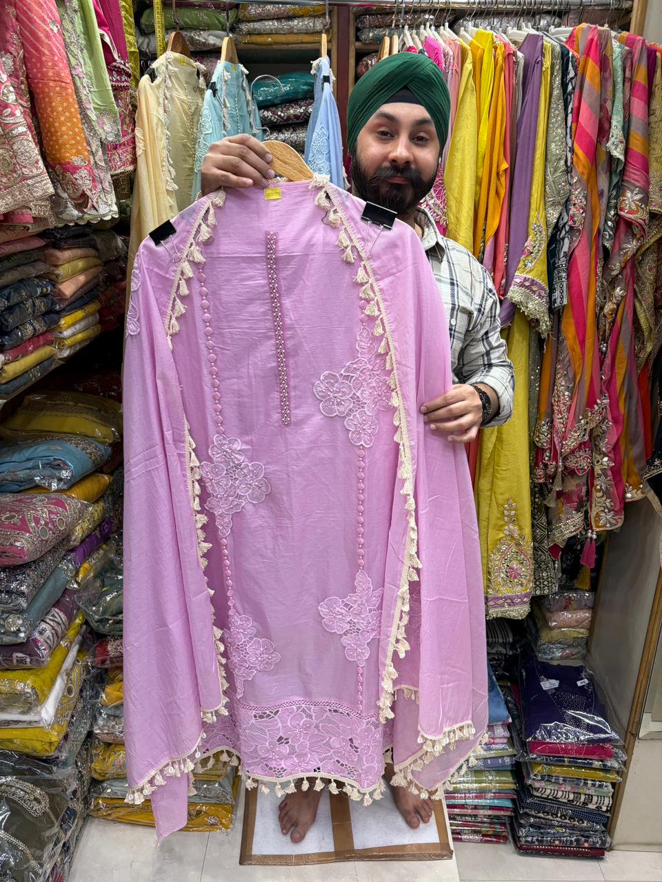 Mul Cotton Pakistani Applique Collection