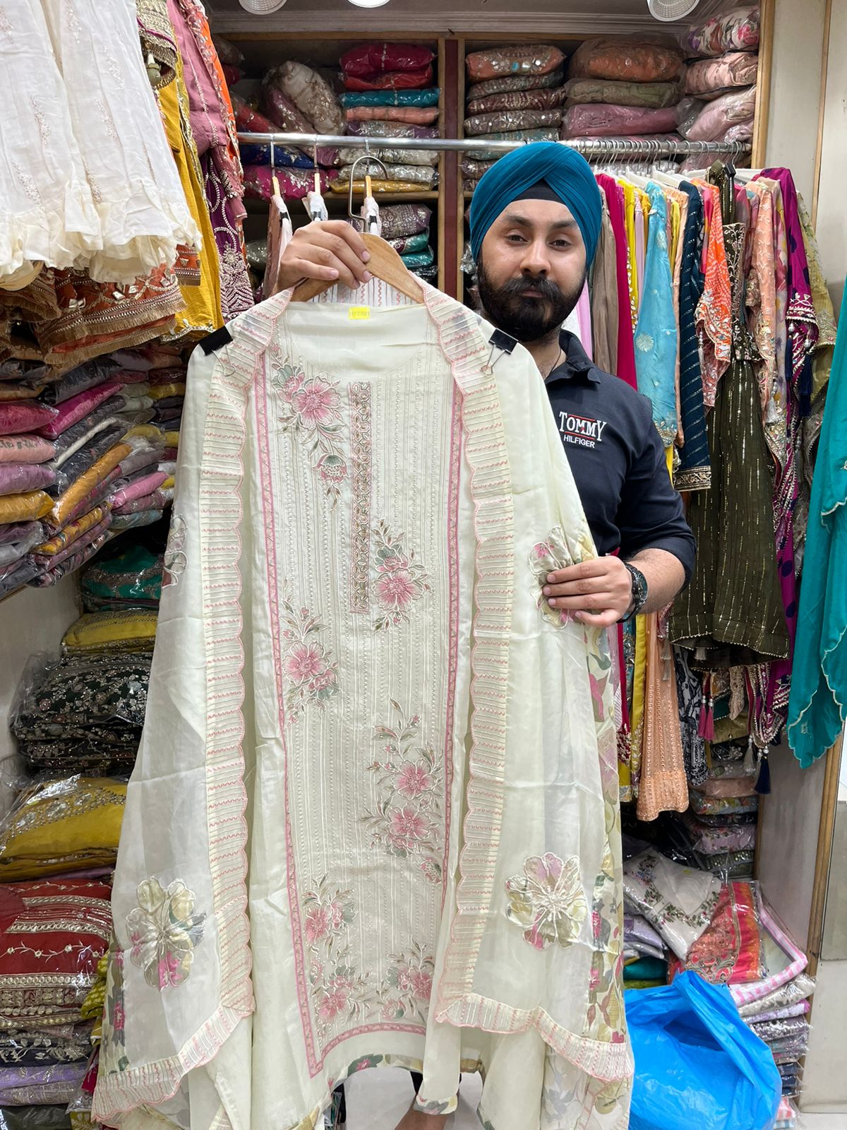 Mul Cotton with Designer Muslin Dupatta