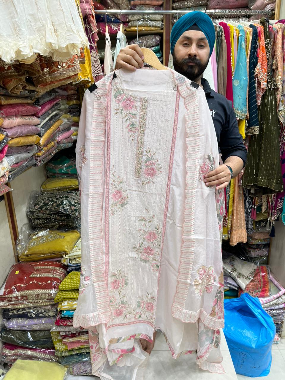 Mul Cotton with Designer Muslin Dupatta