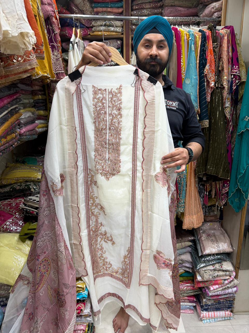 White Color Mul Designer Pakistani Suits