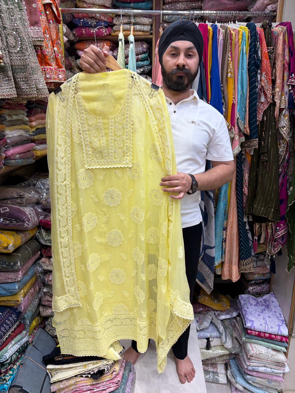 Lucknowi Chikankari Georgette Suit