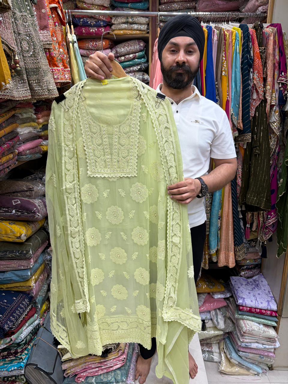 Lucknowi Chikankari Georgette Suit