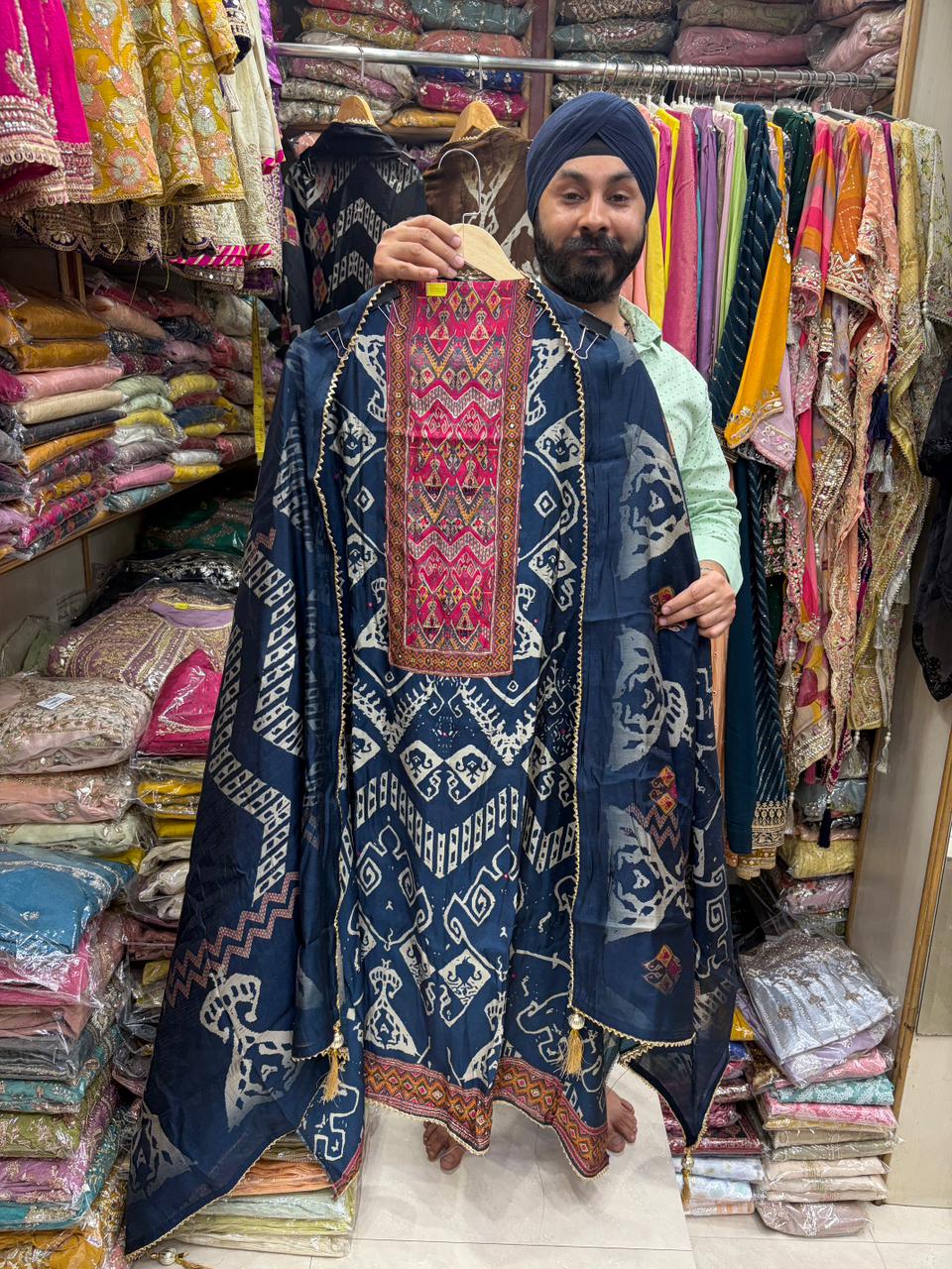 Patola Print Muslin Digital Suits