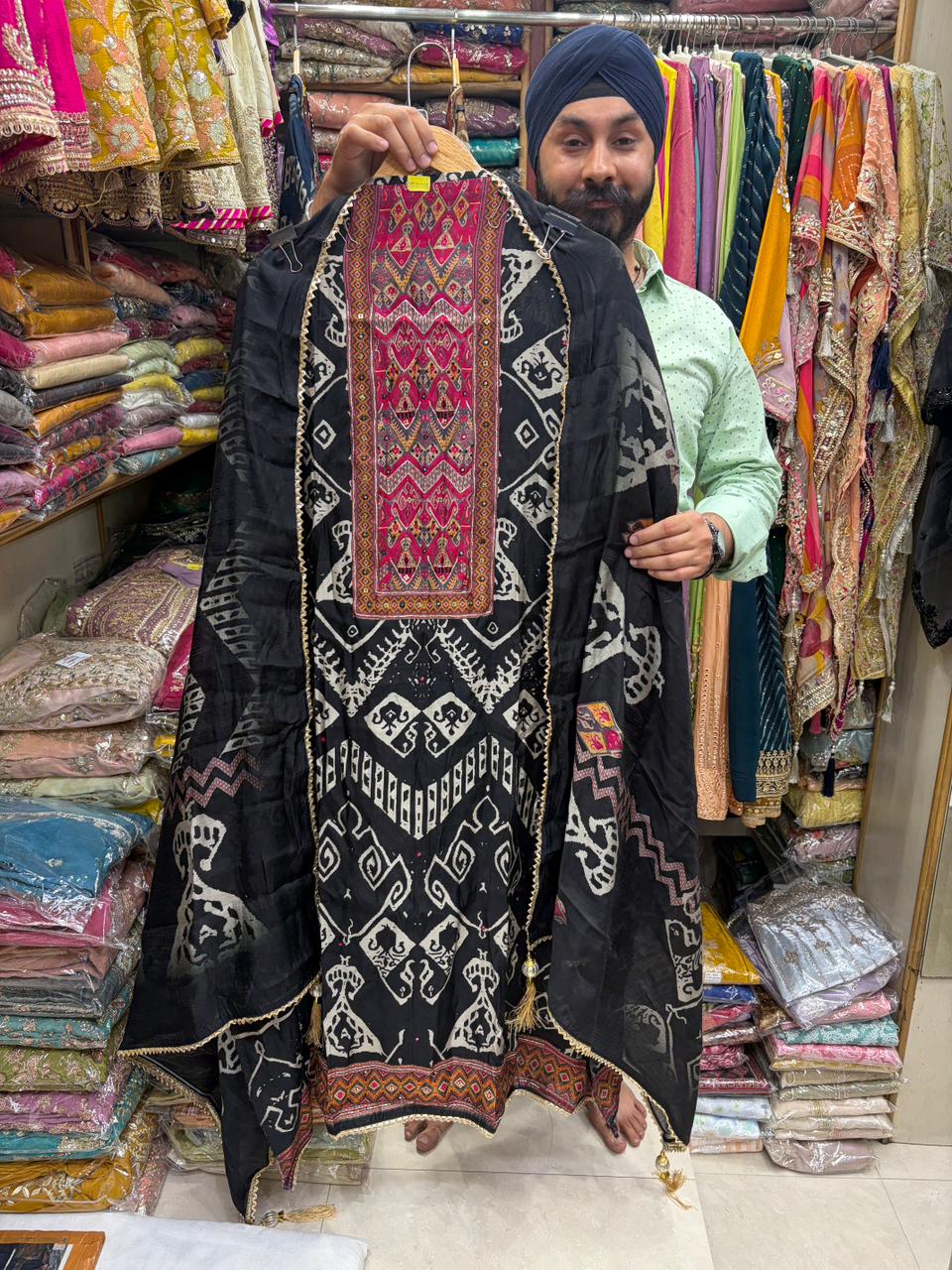 Patola Print Muslin Digital Suits