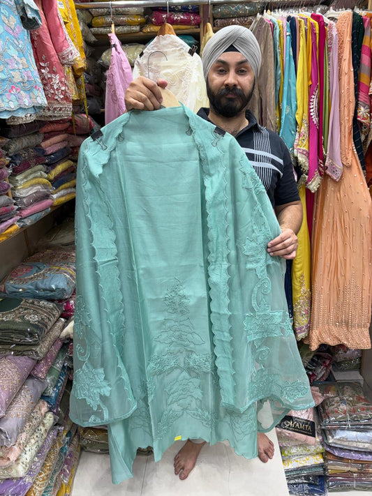 Most Viral Muslin Applique work