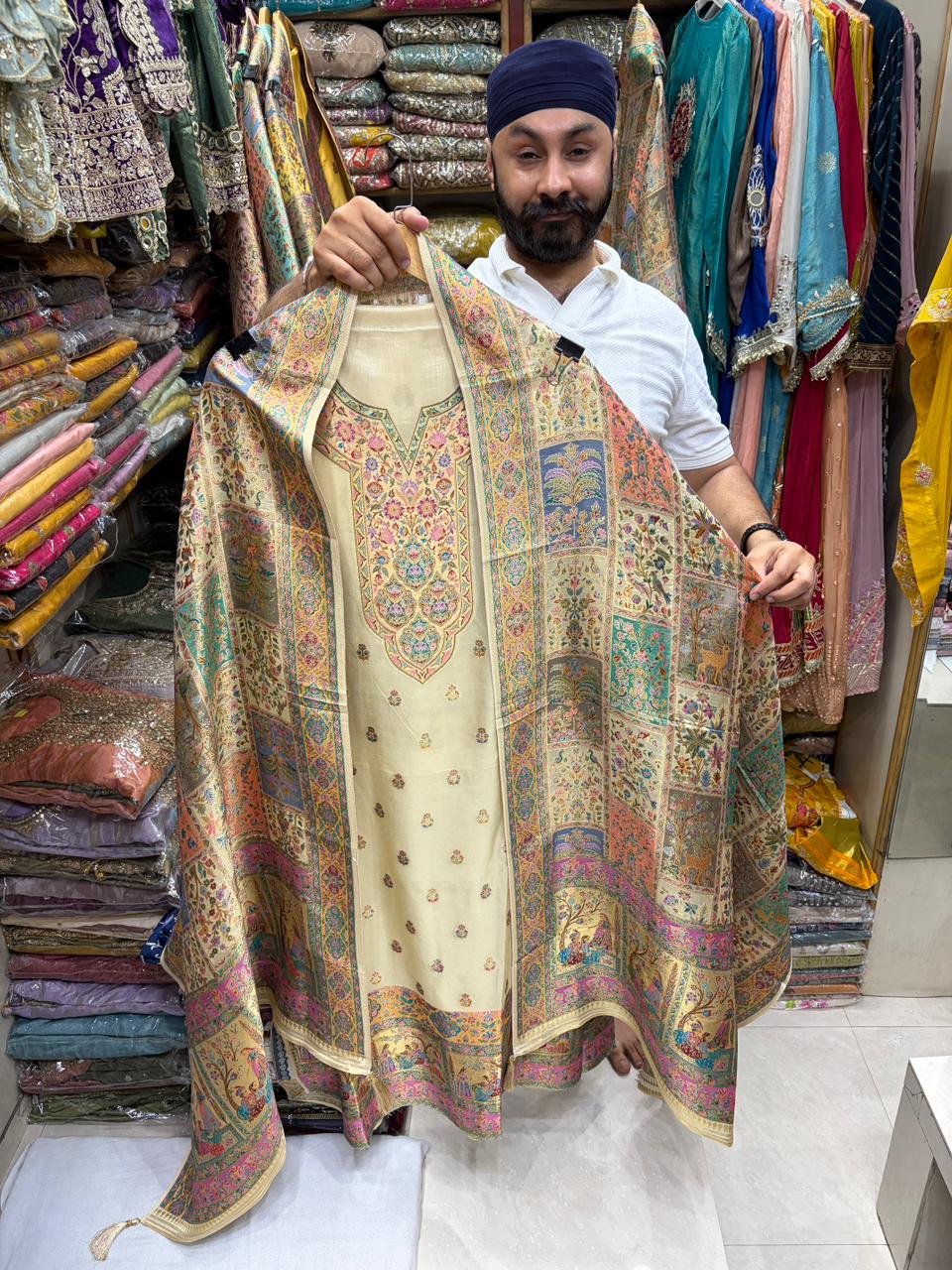 Silk Jacquard Weave Position Print Summer Edition -1