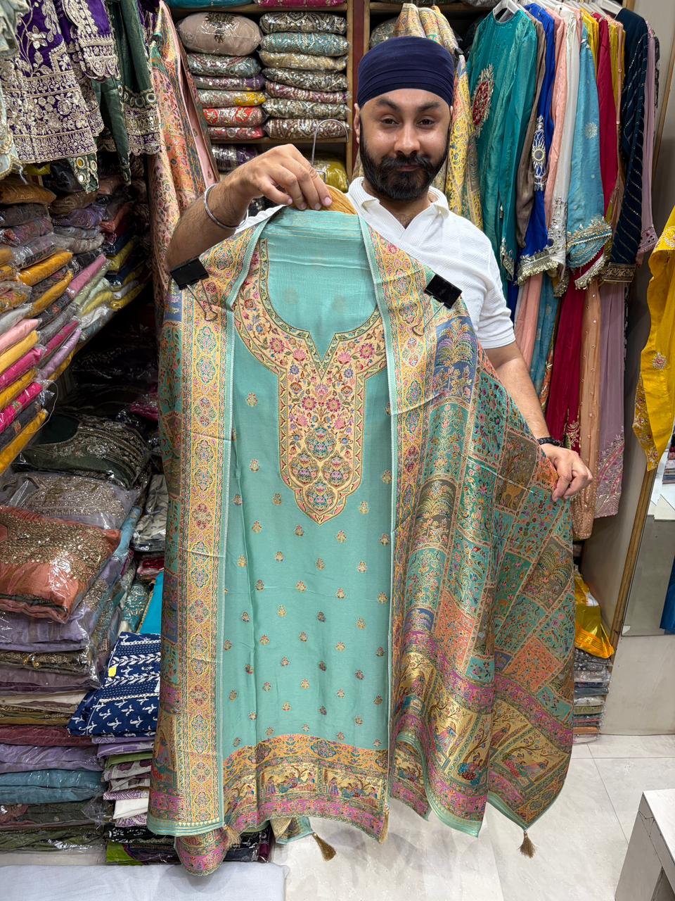 Silk Jacquard Weave Position Print Summer Edition -1