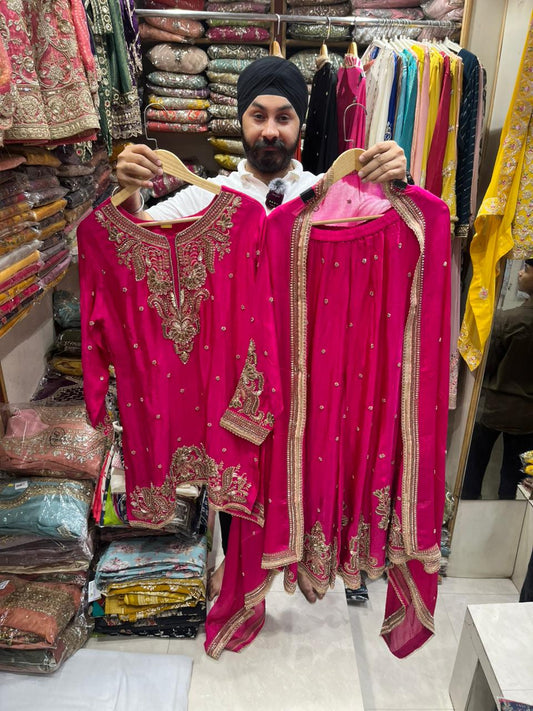 Chinnon Readymade Sharara Set - Handwork Nalki Sippi