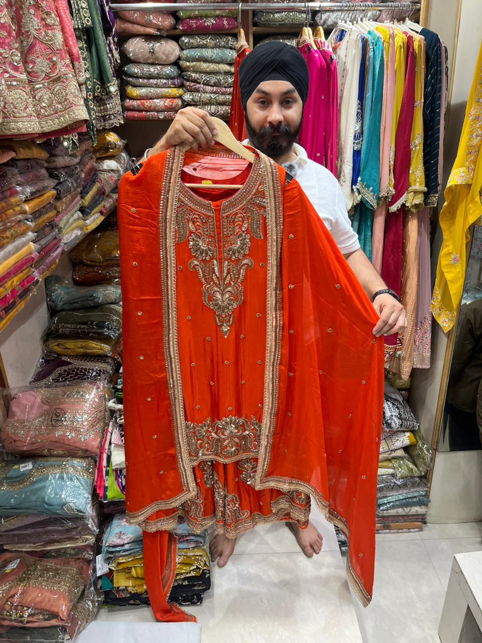Chinnon Readymade Sharara Set - Handwork Nalki Sippi
