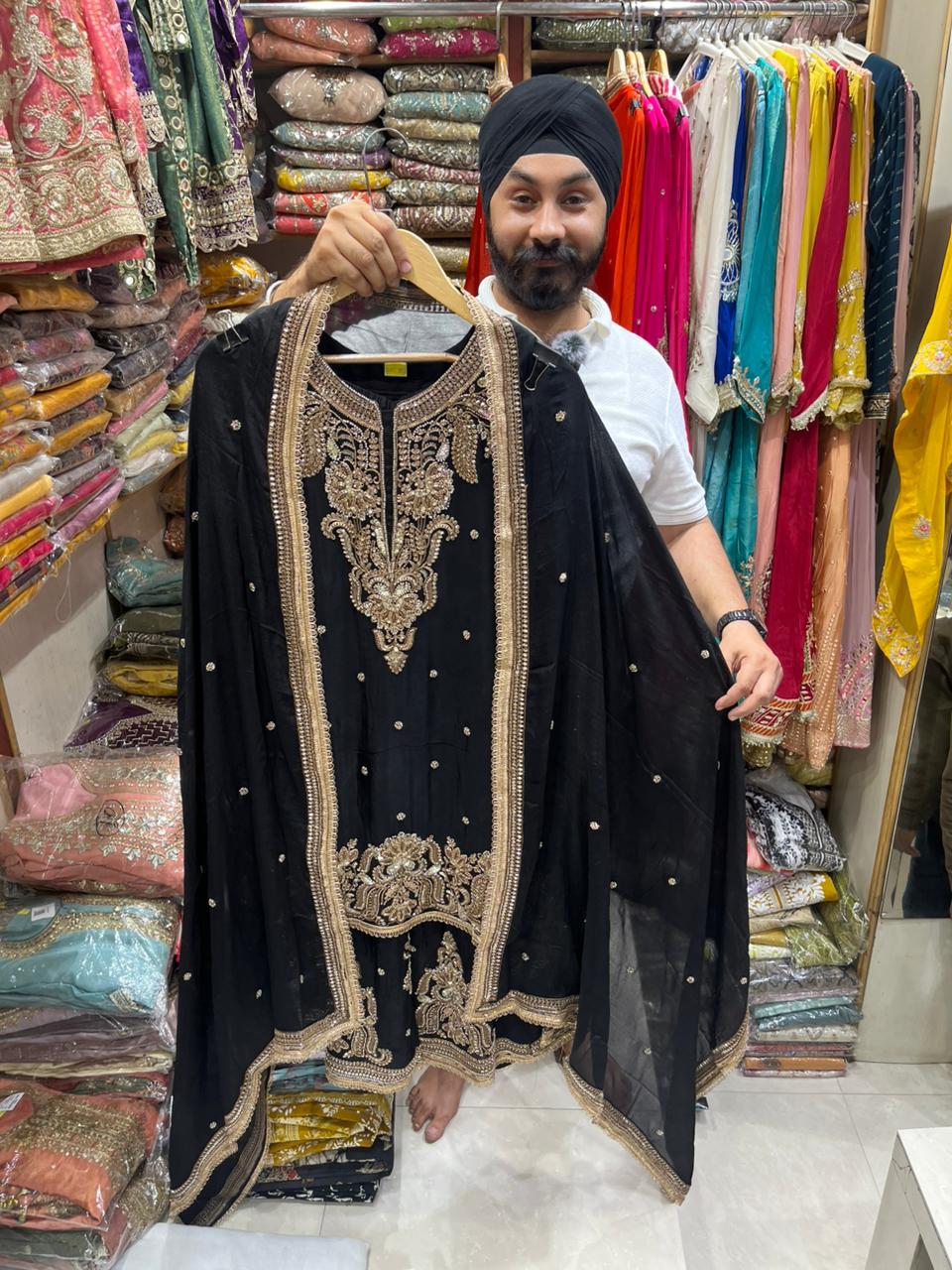 Chinnon Readymade Sharara Set - Handwork Nalki Sippi
